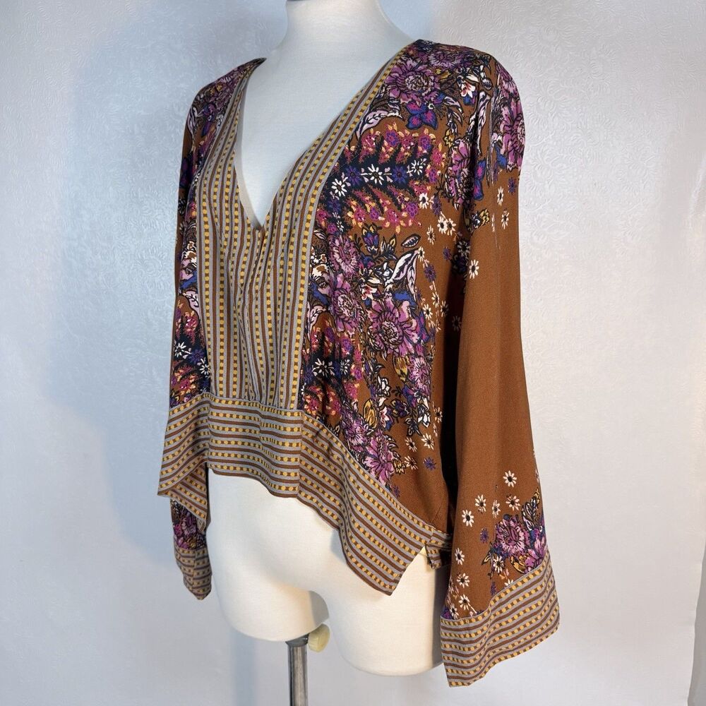 Free People sz S Mix N Match Cropped Blouse